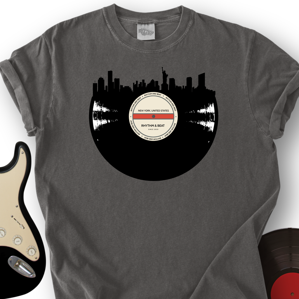 Vinyl Skyline New York T-Shirt product image 1