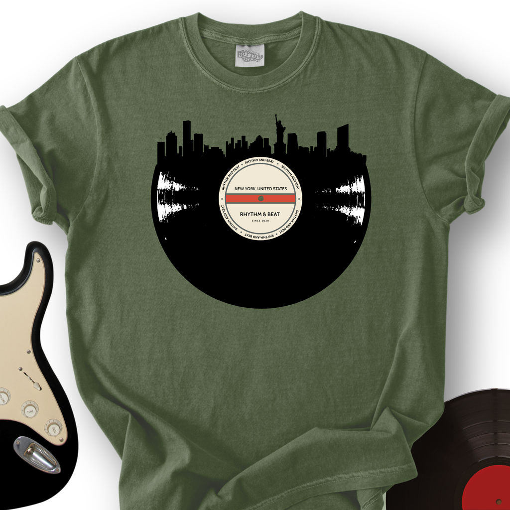 Vinyl Skyline New York T-Shirt product image 6