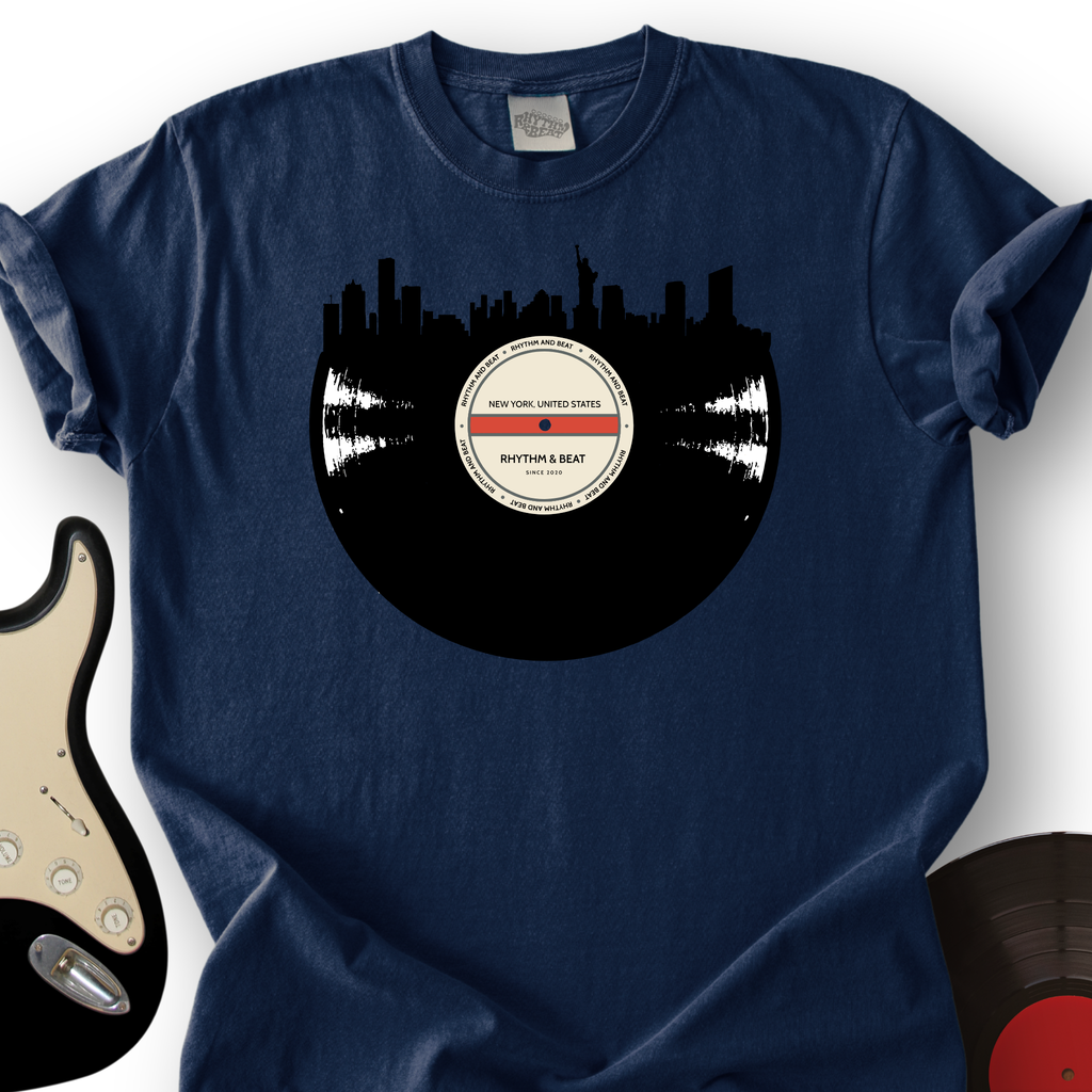 Vinyl Skyline New York T-Shirt product image 3
