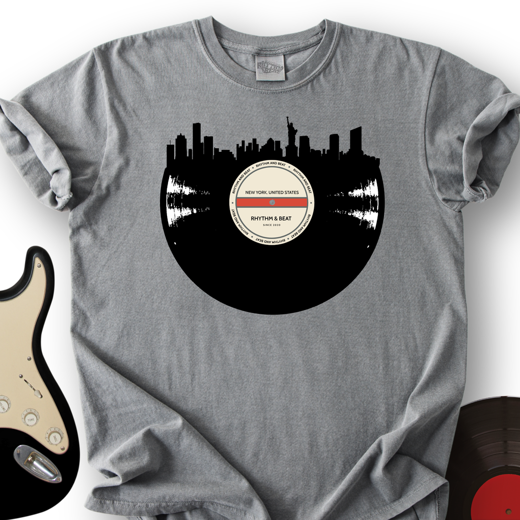 Vinyl Skyline New York T-Shirt product image 5