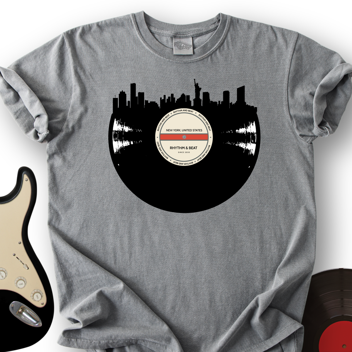 Vinyl Skyline New York T-Shirt product image 5