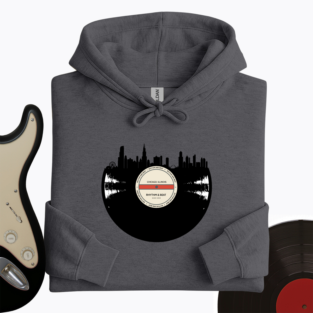 Vinyl Skyline Chicago Hoodie product image 2