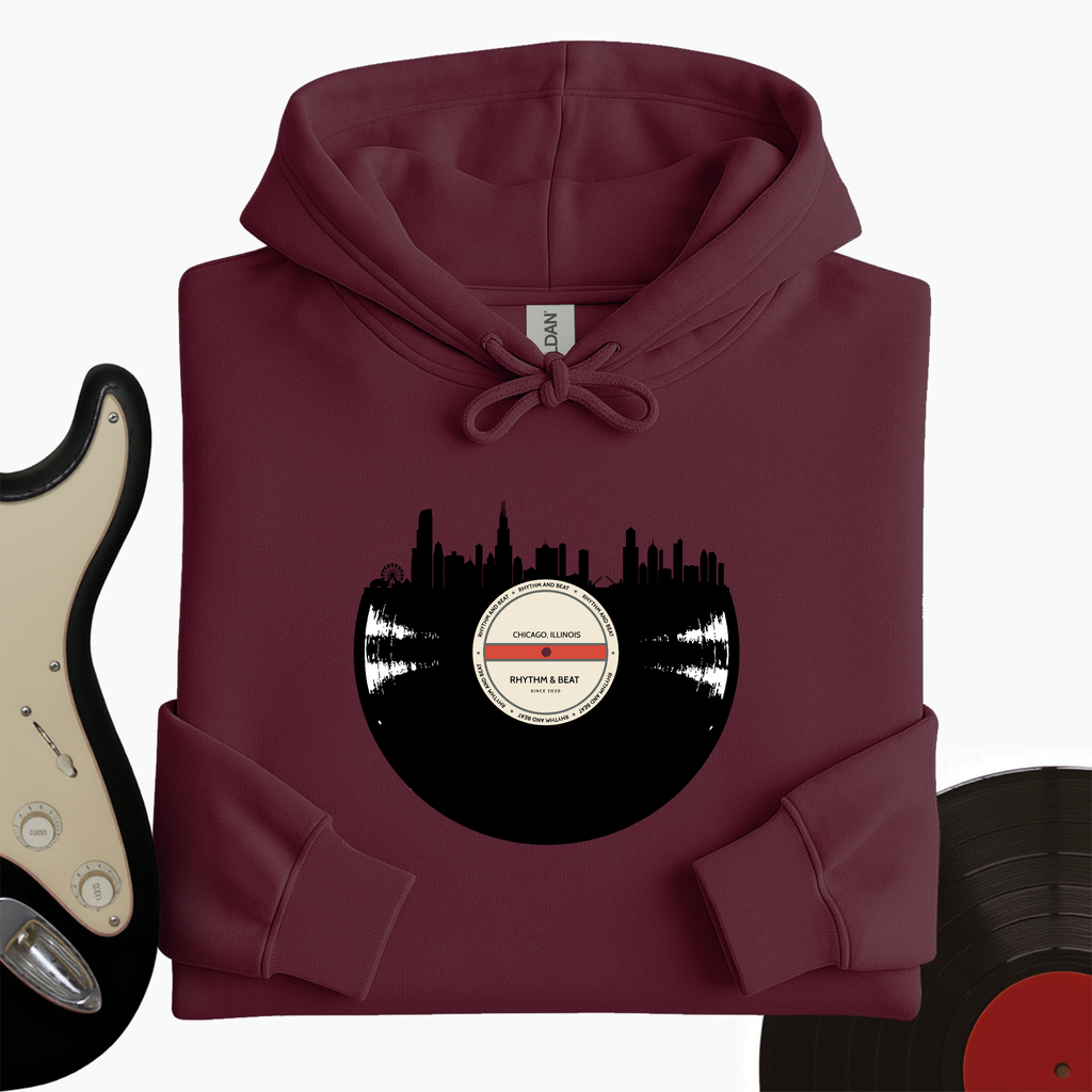 Vinyl Skyline Chicago Hoodie product image 3