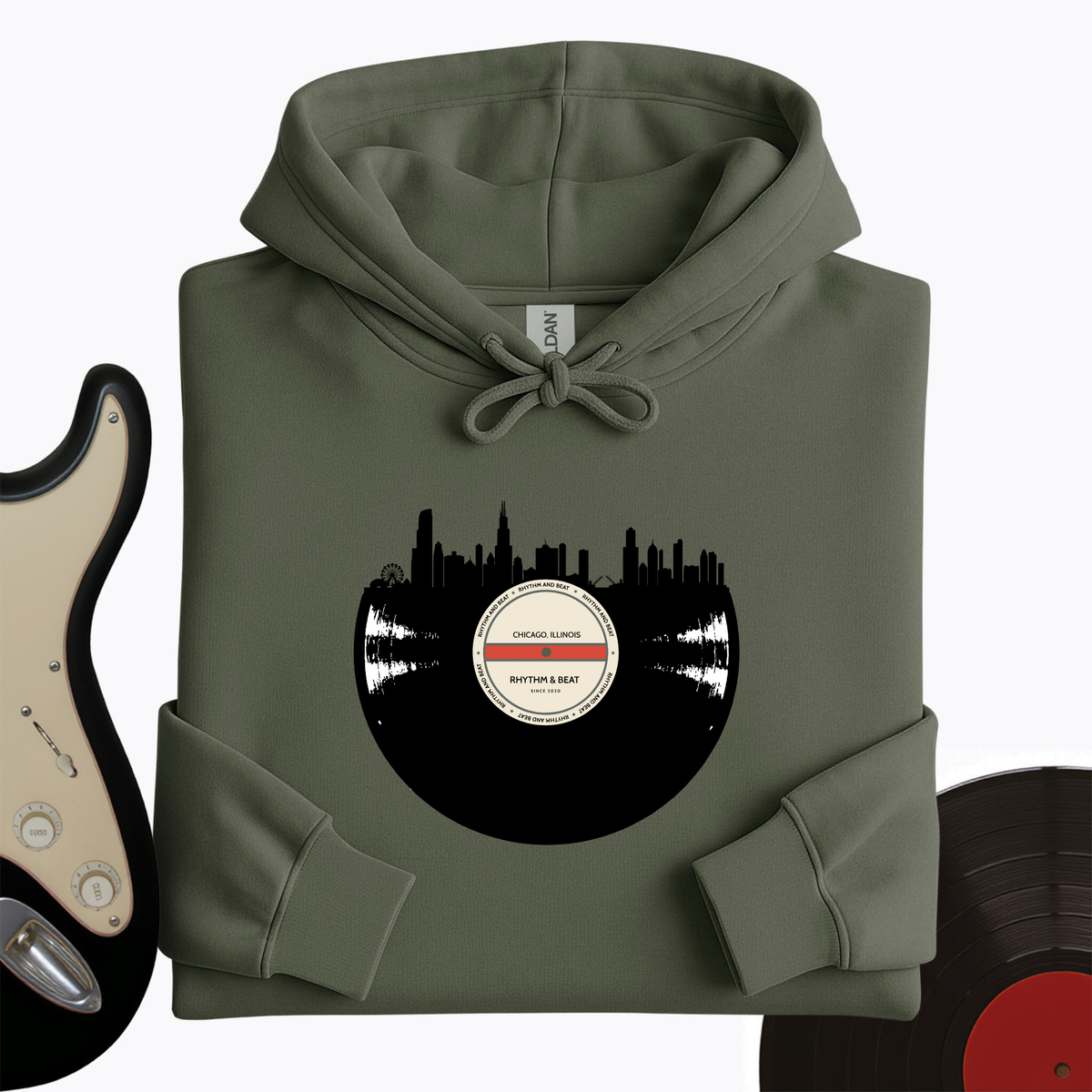 Vinyl Skyline Chicago Hoodie product image 9