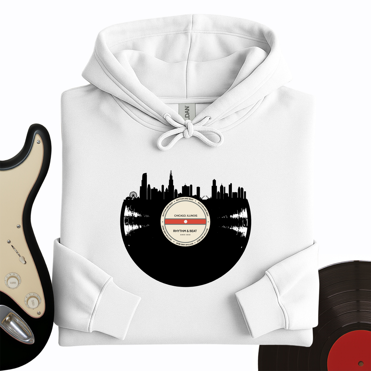 Vinyl Skyline Chicago Hoodie product image 6