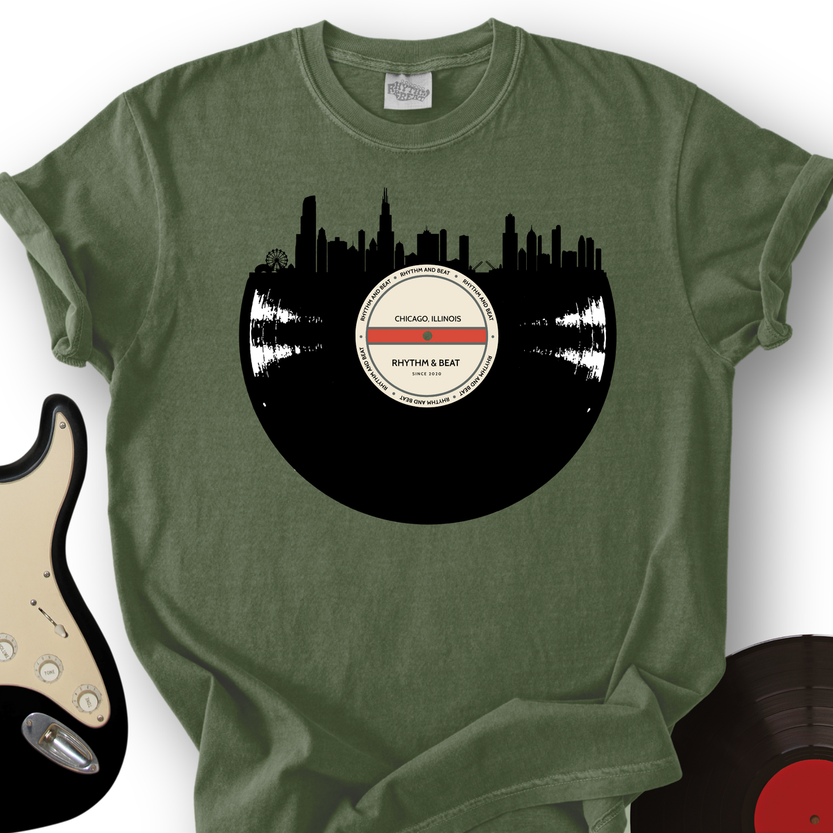 Vinyl Skyline Chicago T-Shirt product image 6