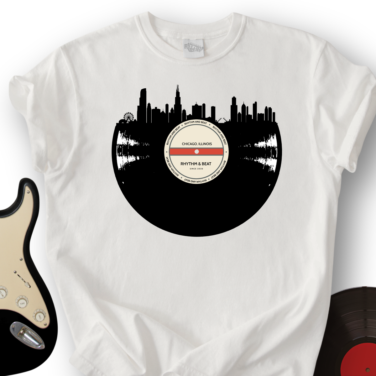 Vinyl Skyline Chicago T-Shirt product image 5