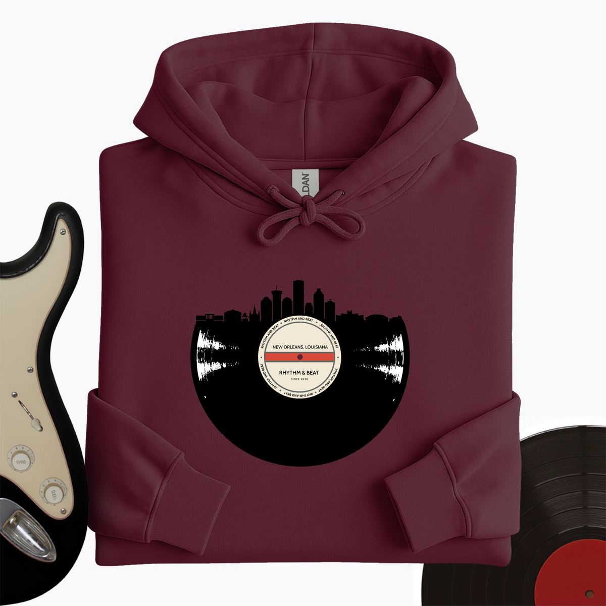 Vinyl Skyline New Orleans Hoodie product image 3