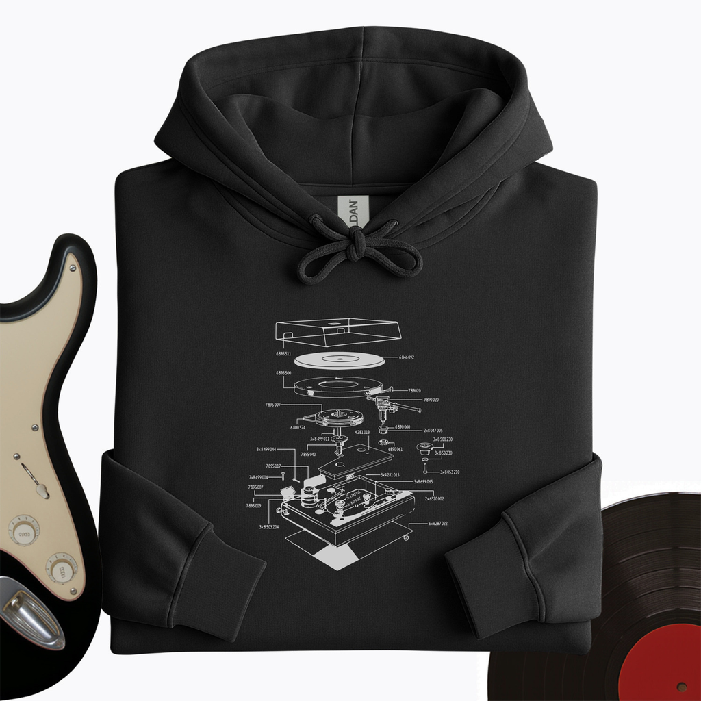 Vinyl Turntable Diagram Hoodie product image 6