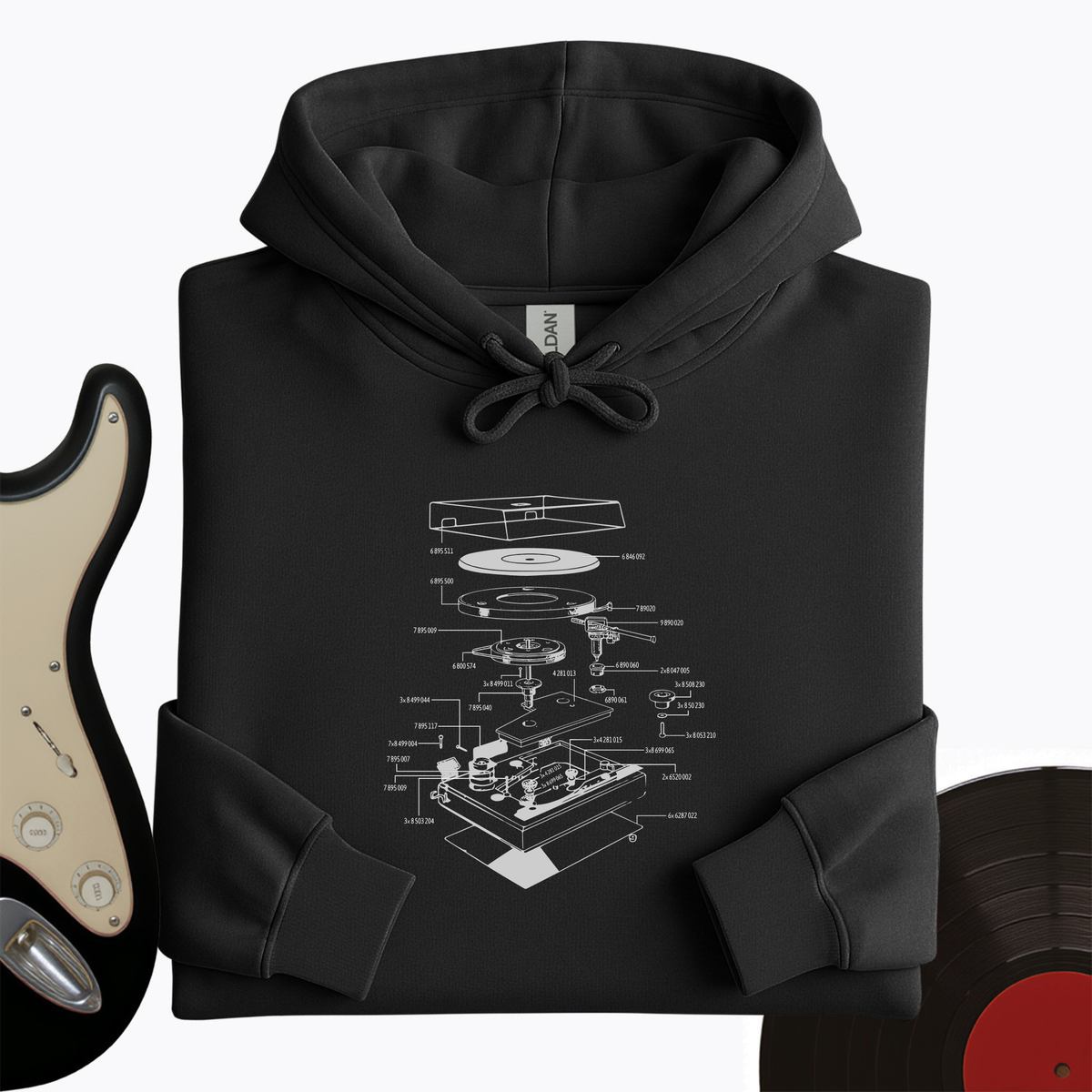 Vinyl Turntable Diagram Hoodie product image 6