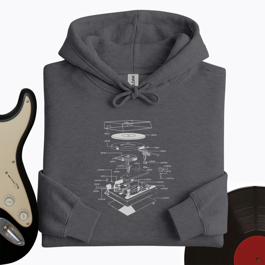 Vinyl Turntable Diagram Hoodie product image 2