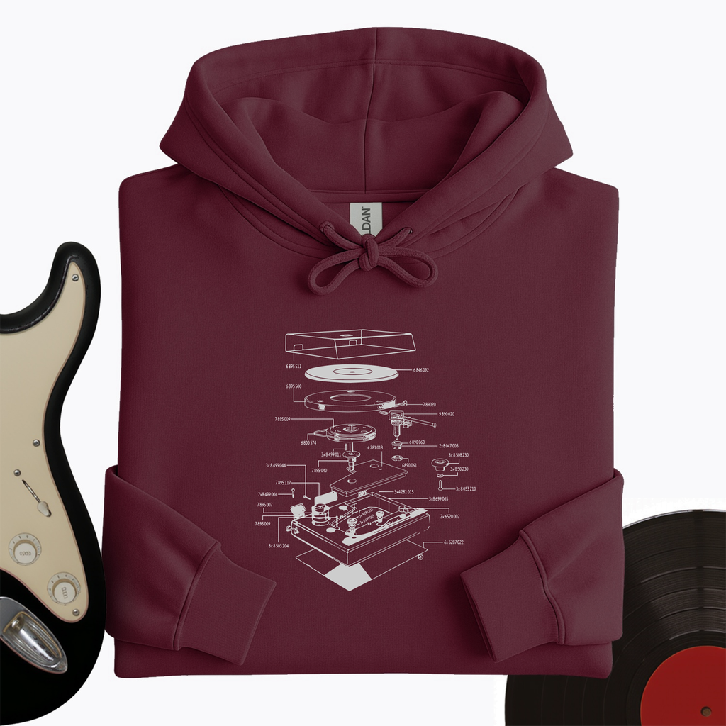 Vinyl Turntable Diagram Hoodie product image 3