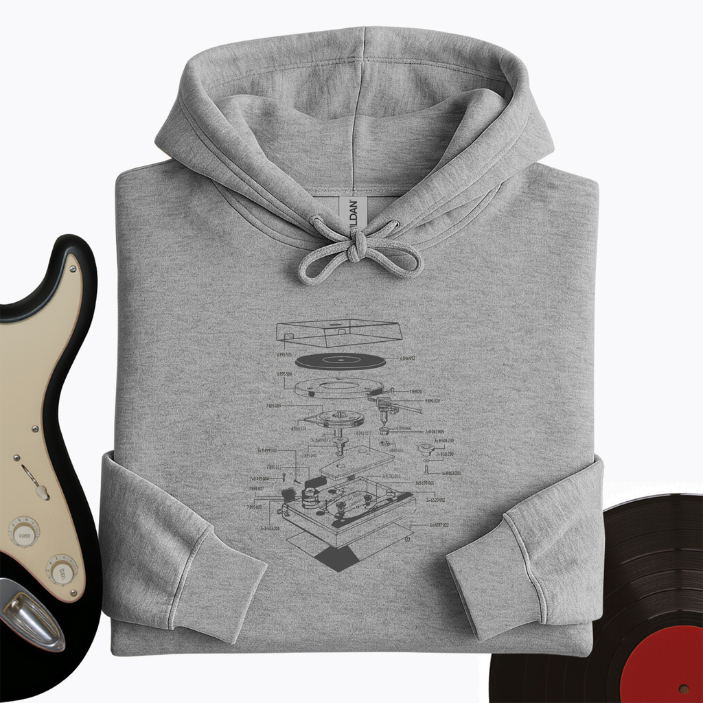 Vinyl Turntable Diagram Hoodie product image 4