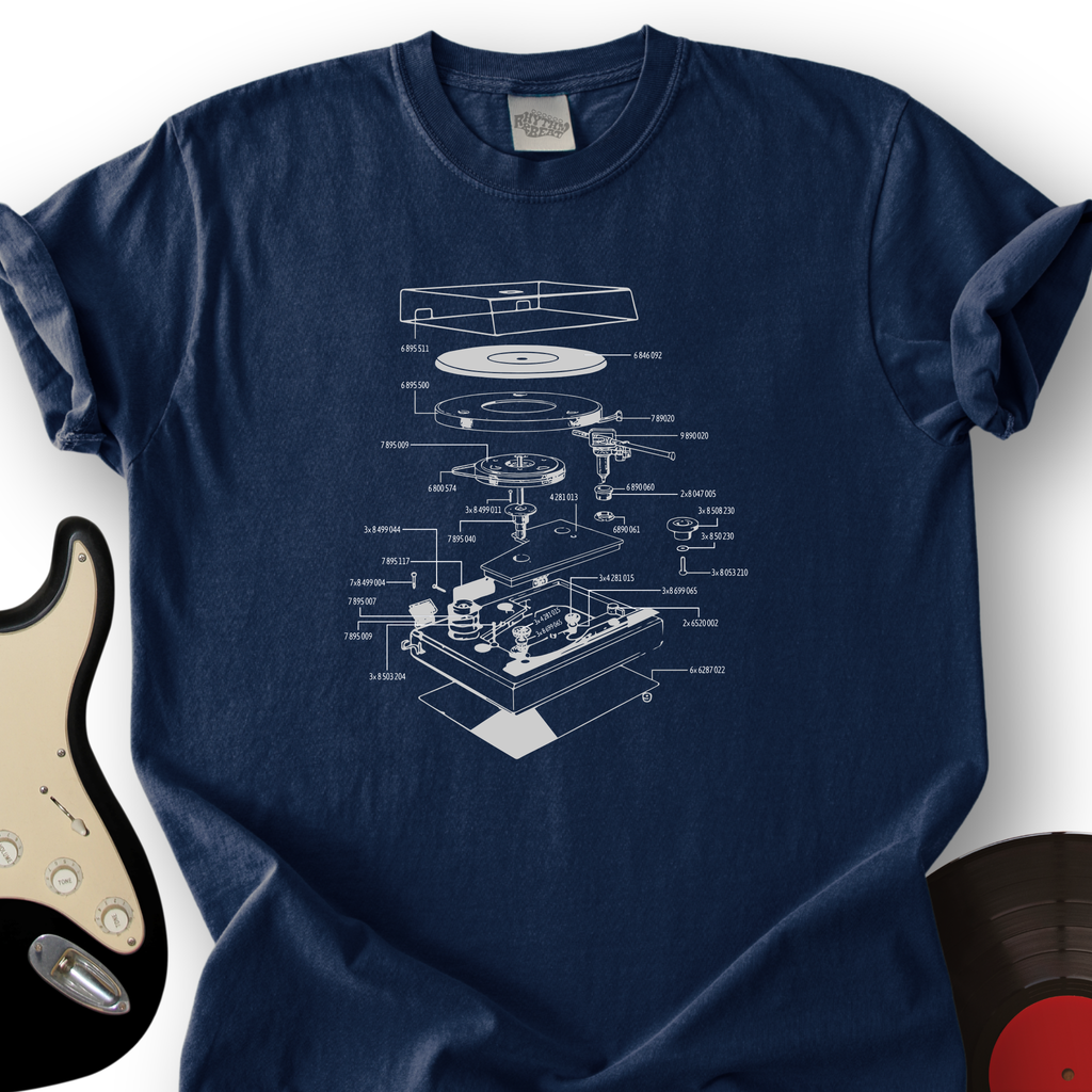 Vinyl Turntable Diagram T-Shirt product image 1