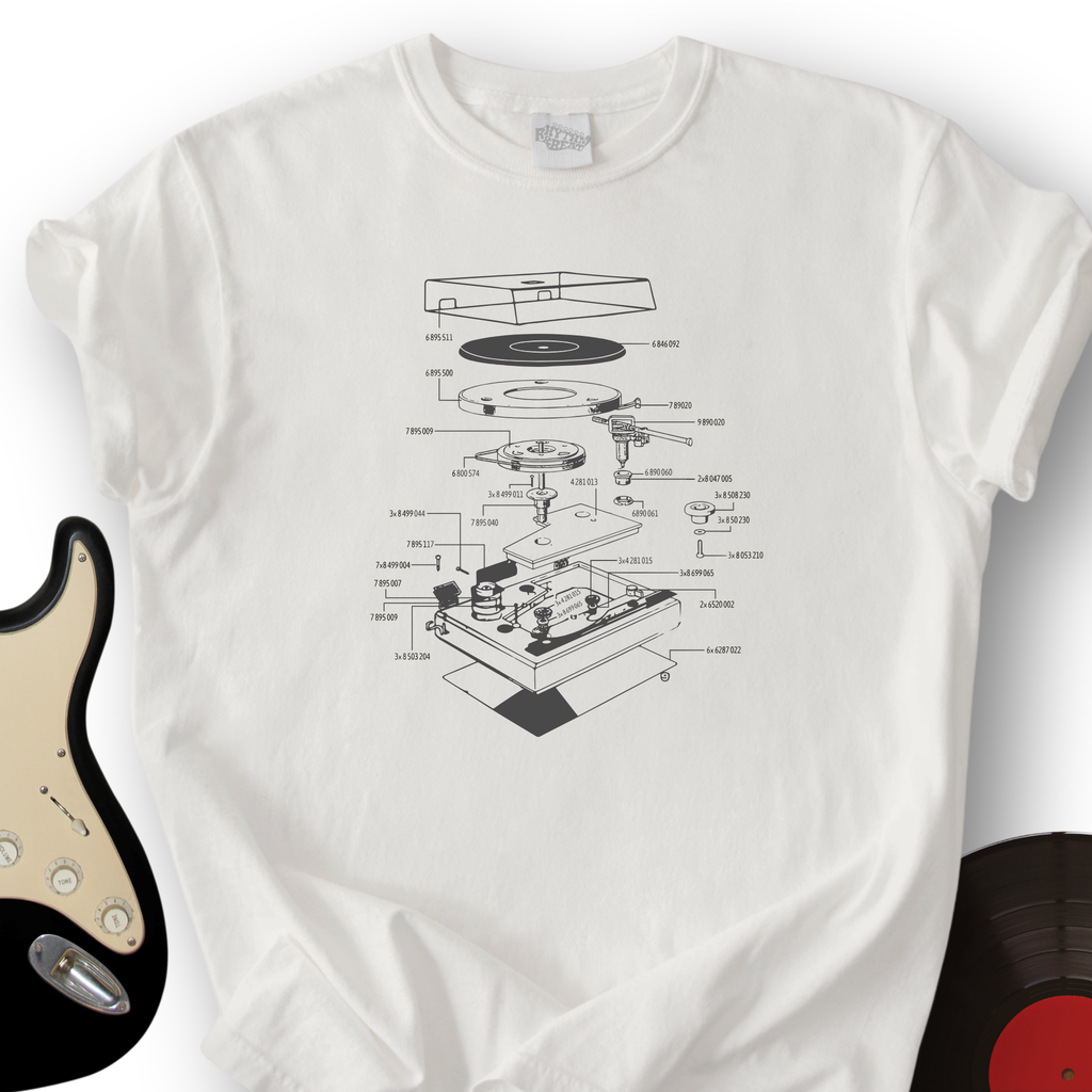Vinyl Turntable Diagram T-Shirt product image 5