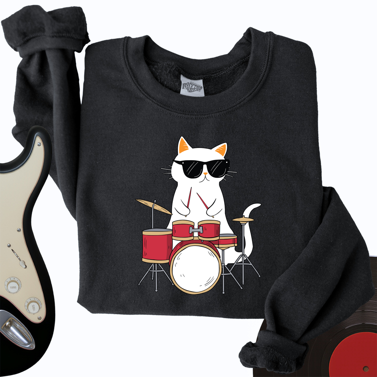 Drummer Cat Crewneck product image 4