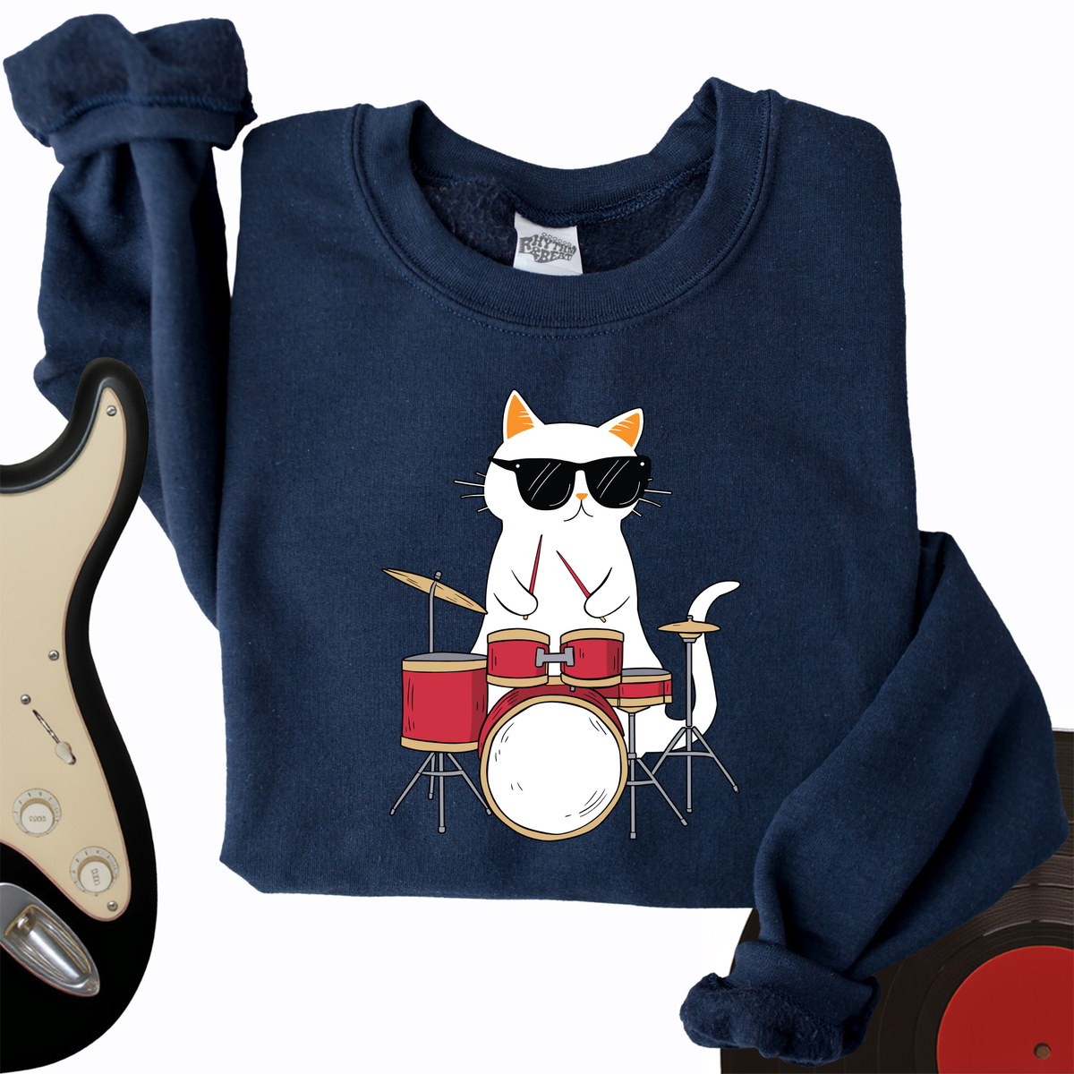 Drummer Cat Crewneck product image 1