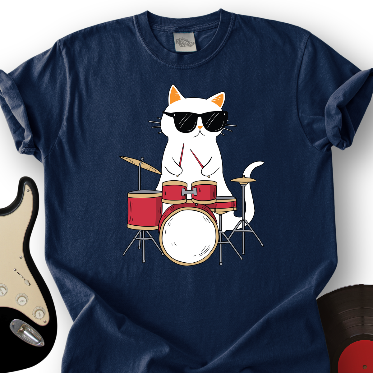 Drummer Cat T-Shirt product image 3
