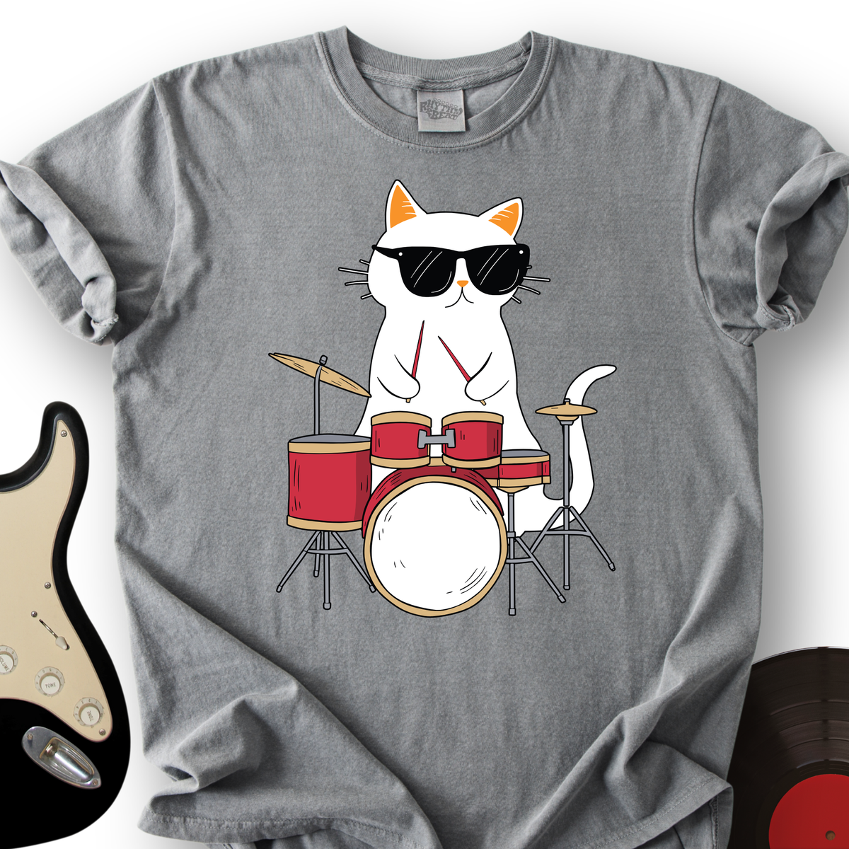 Drummer Cat T-Shirt product image 4