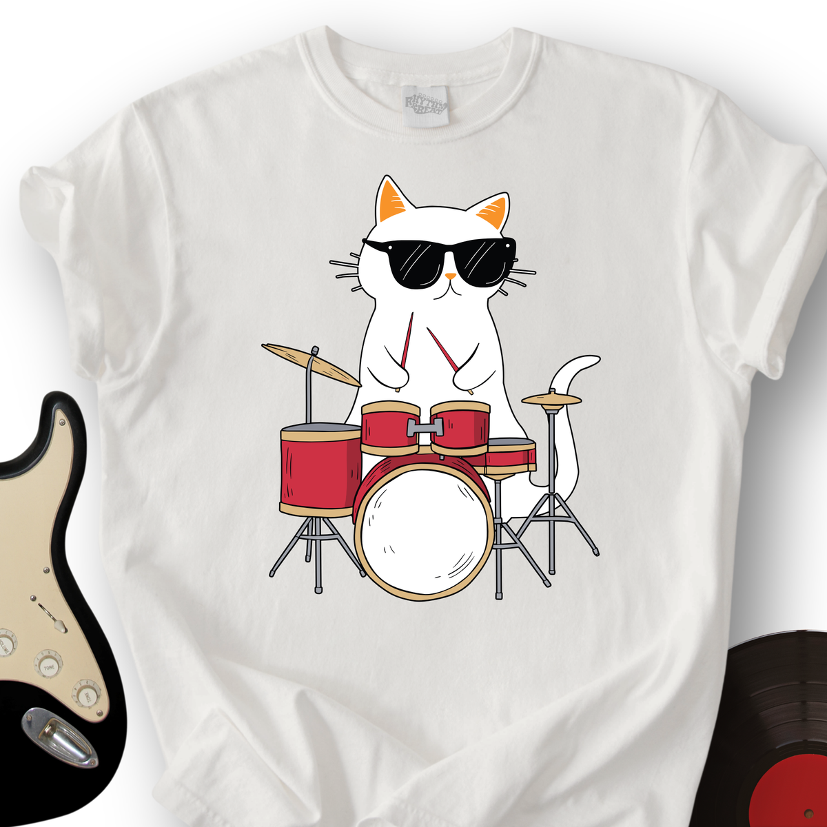 Drummer Cat T-Shirt product image 5