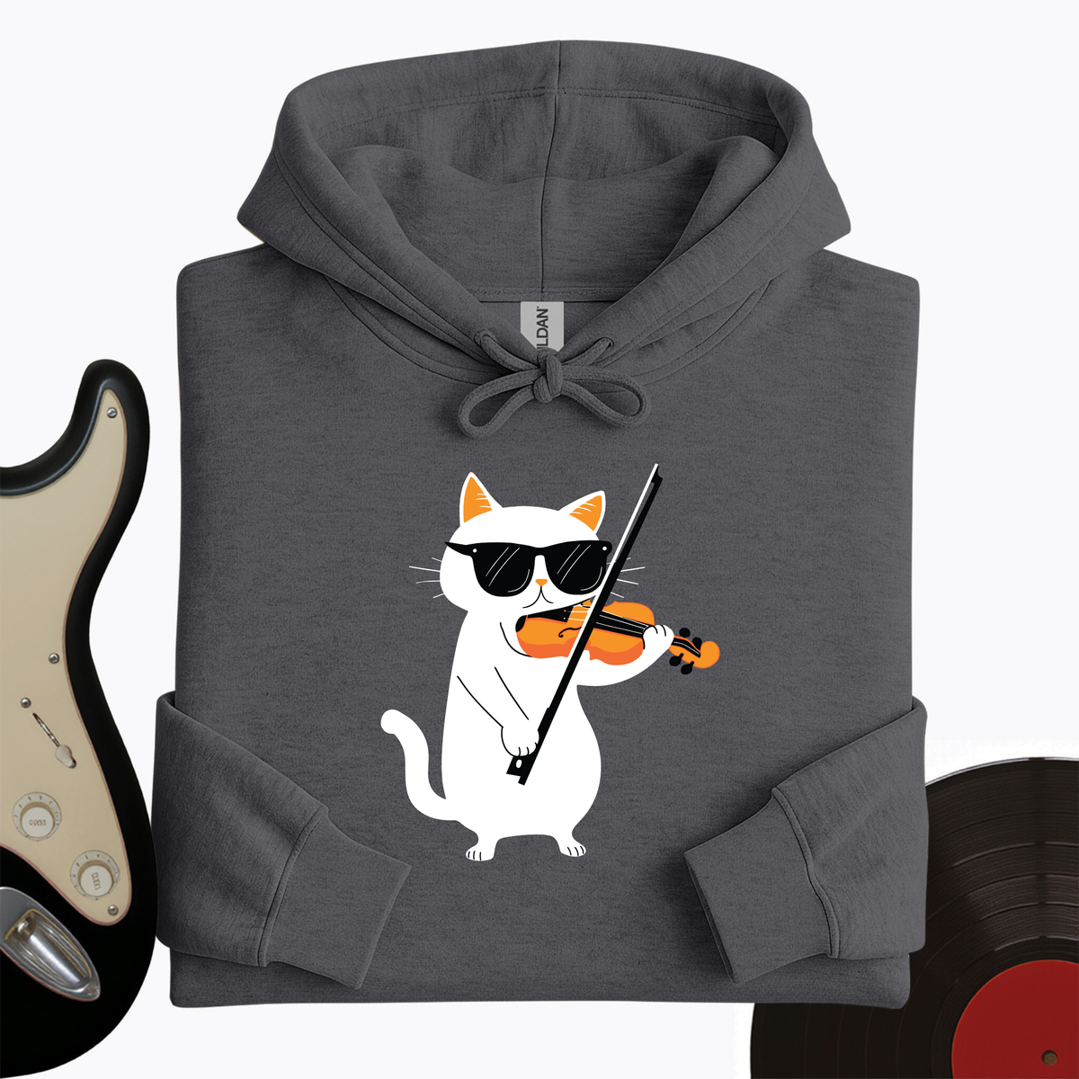Cat Playing Violin Hoodie product image 2