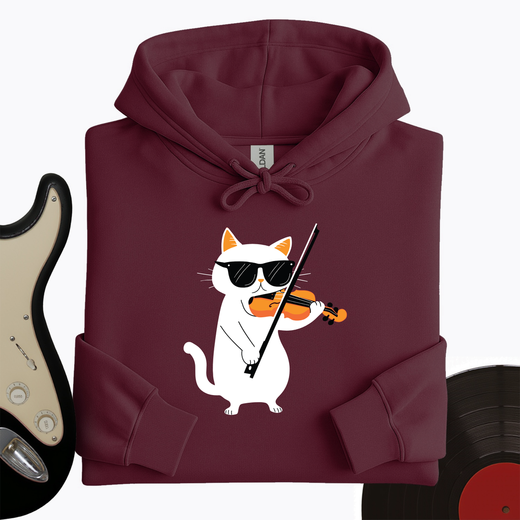 Cat Playing Violin Hoodie product image 3