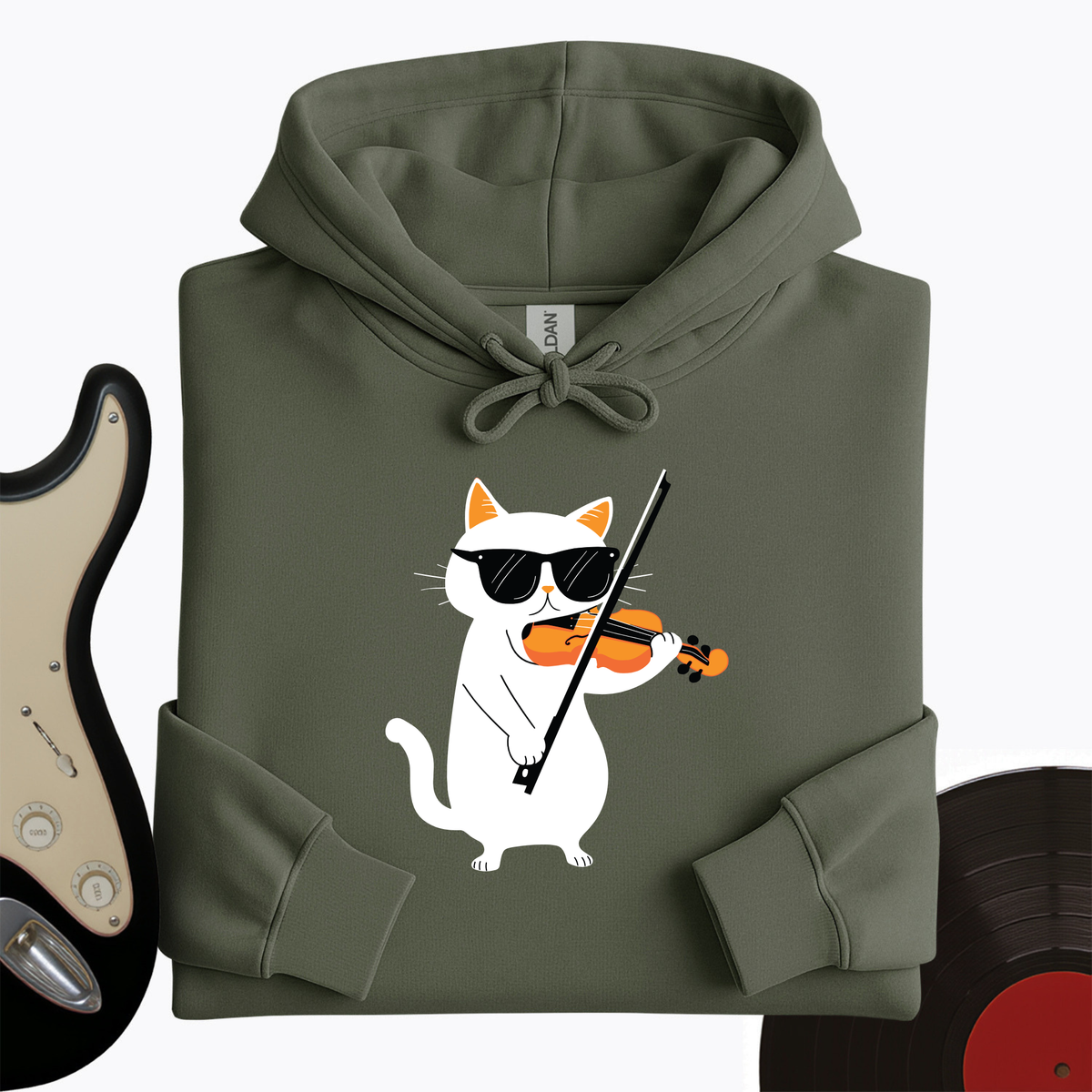 Cat Playing Violin Hoodie product image 8