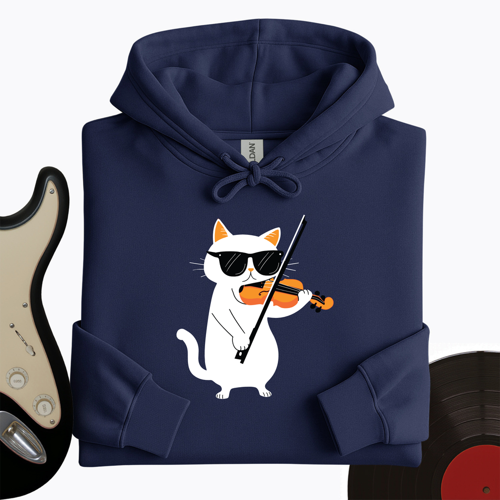 Cat Playing Violin Hoodie product image 4