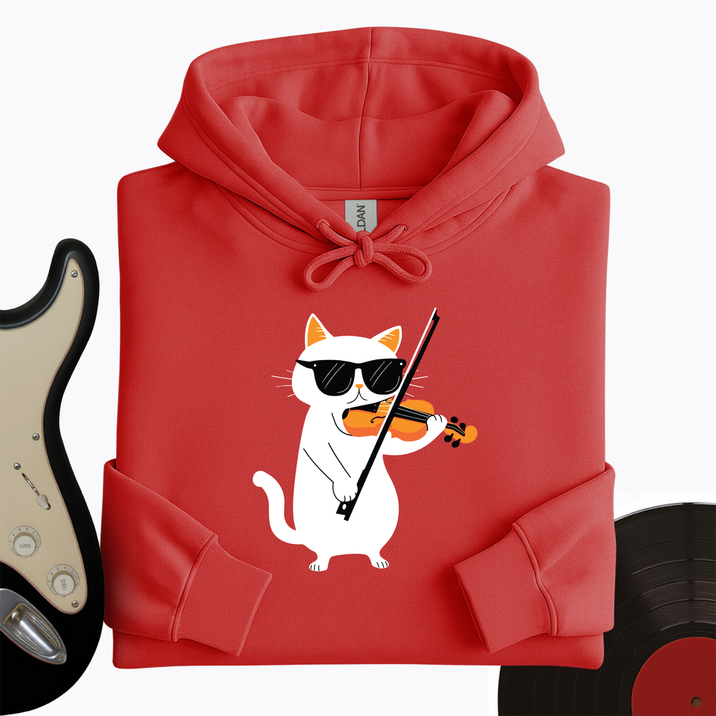 Cat Playing Violin Hoodie product image 6