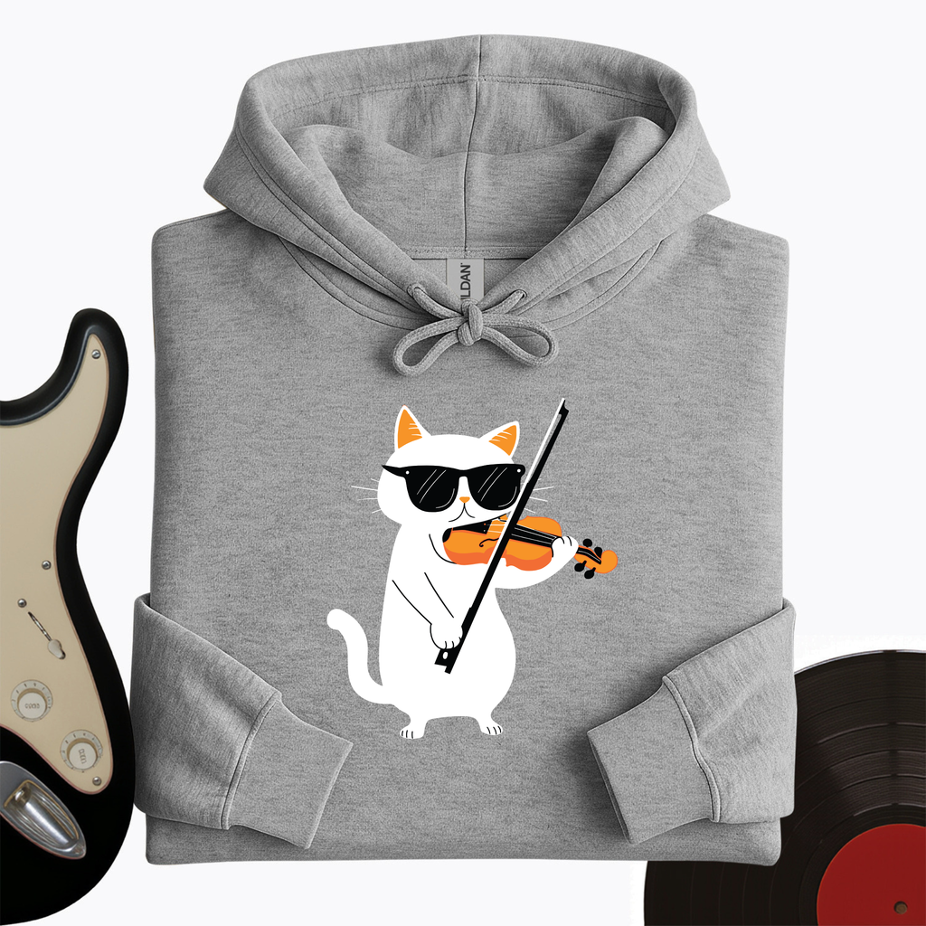 Cat Playing Violin Hoodie product image 5