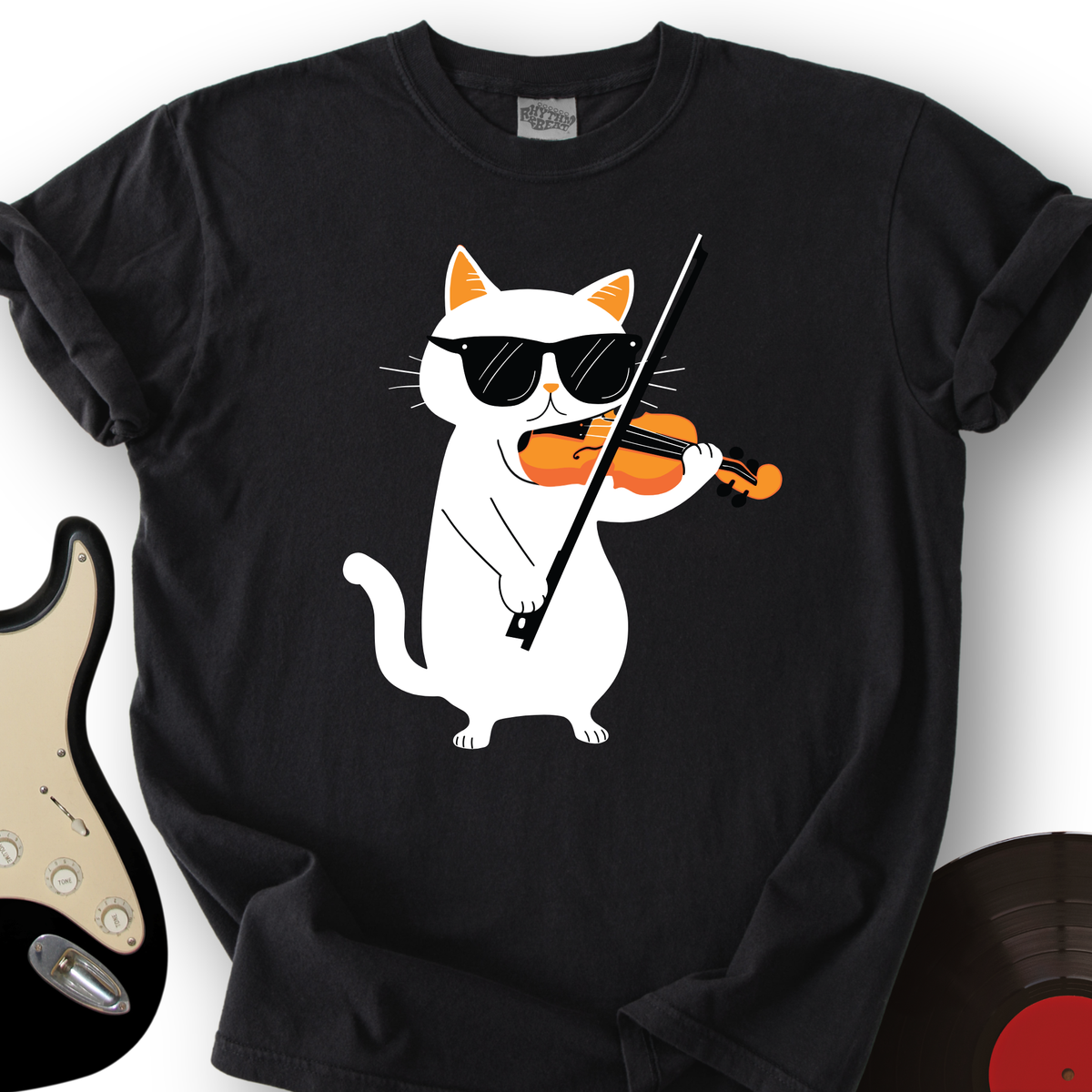 Cat Playing Violin T-Shirt product image 1