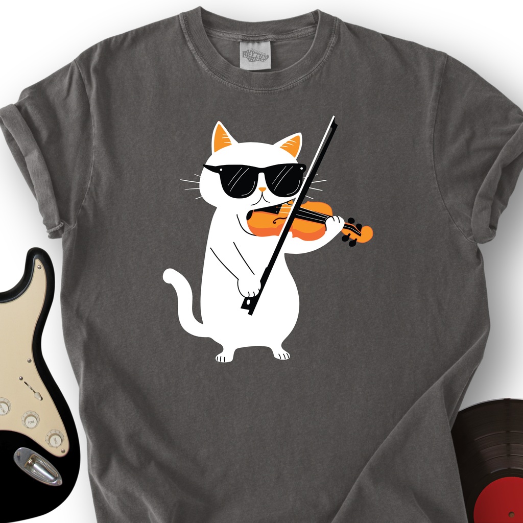 Cat Playing Violin T-Shirt product image 2