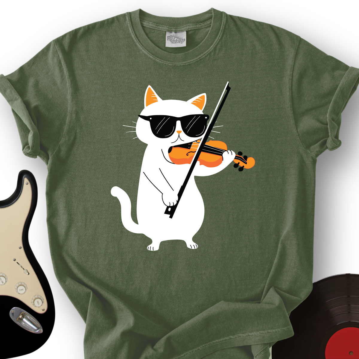 Cat Playing Violin T-Shirt product image 6