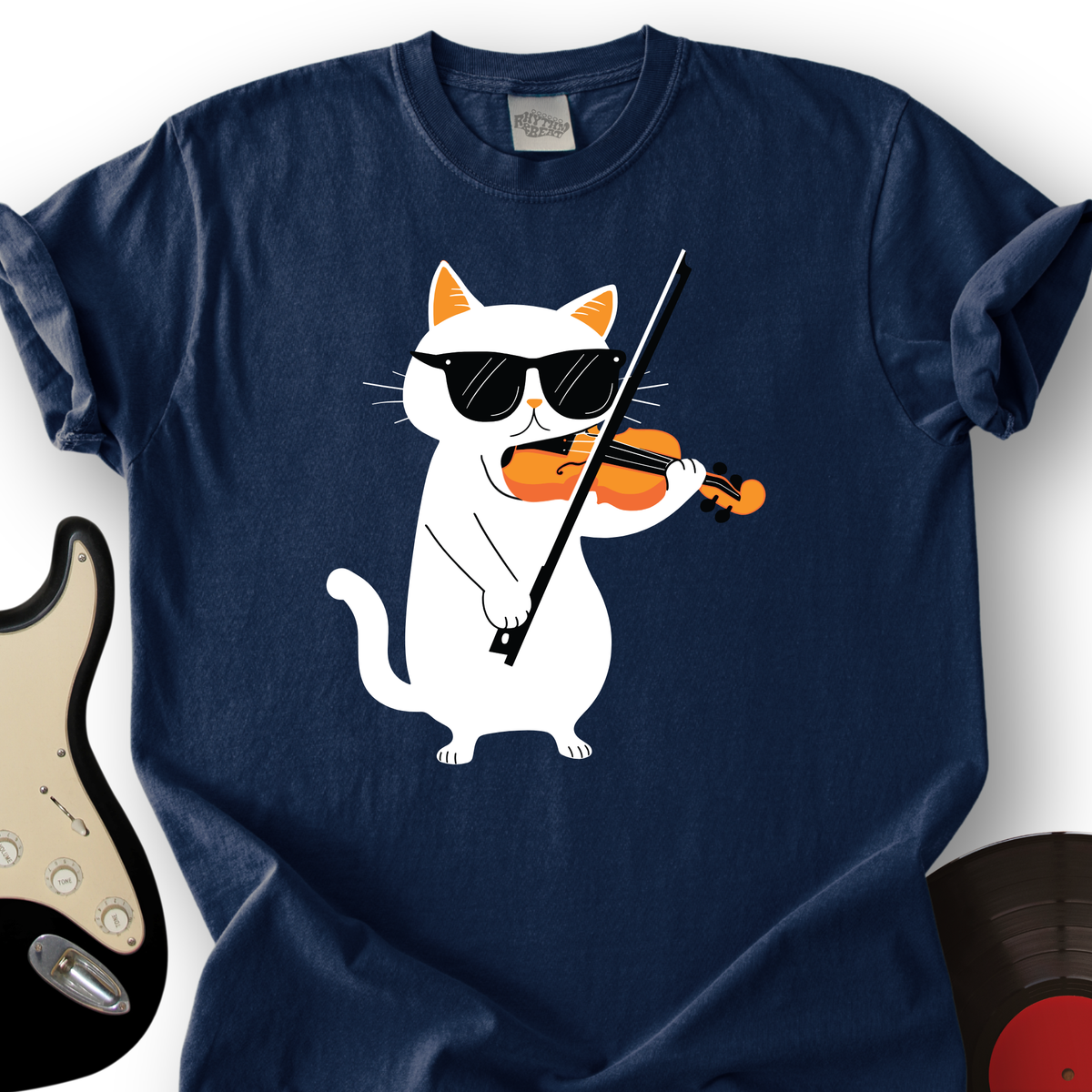 Cat Playing Violin T-Shirt product image 3