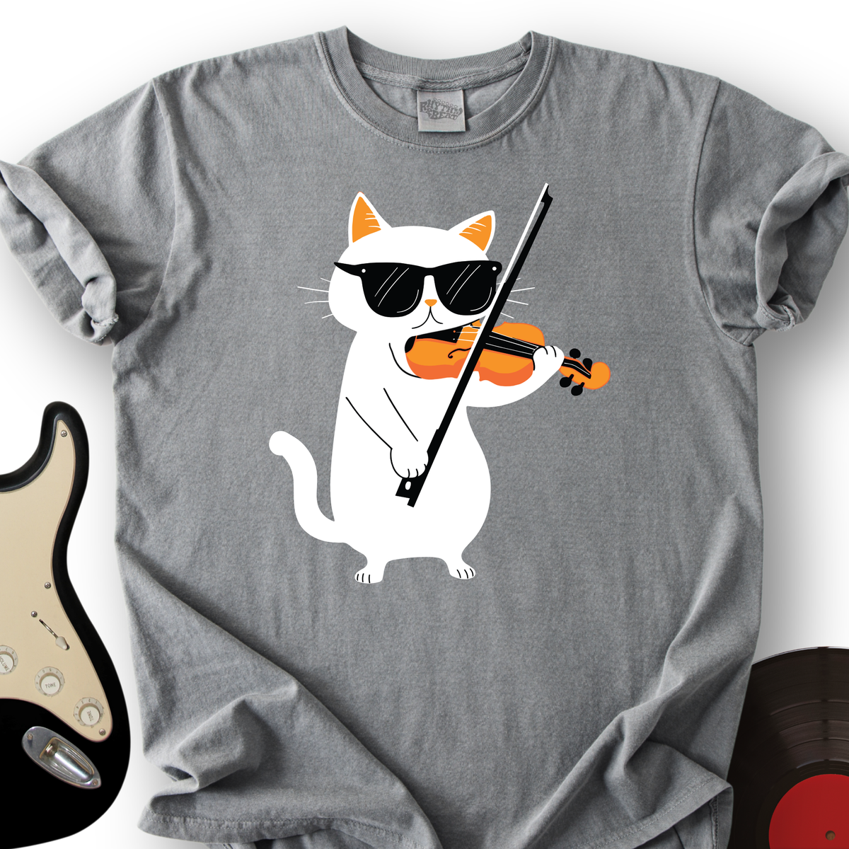 Cat Playing Violin T-Shirt product image 5