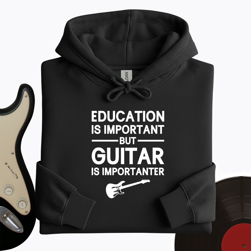 Education Is Important But Guitar Is Importanter Hoodie product image 6