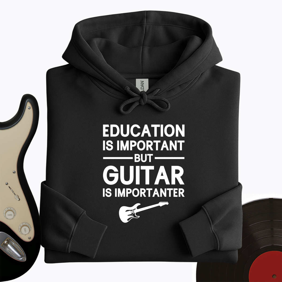 Education Is Important But Guitar Is Importanter Hoodie product image 6