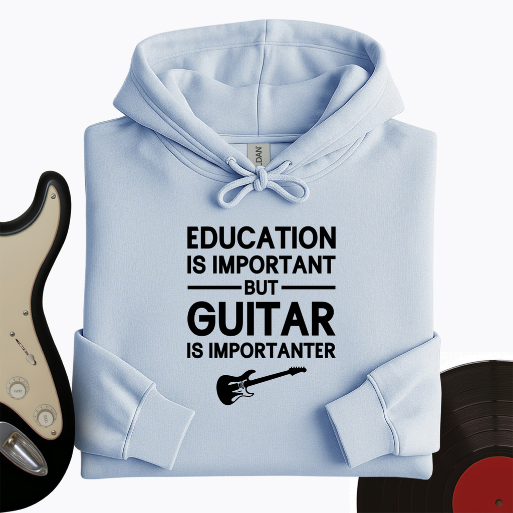Education Is Important But Guitar Is Importanter Hoodie product image 10