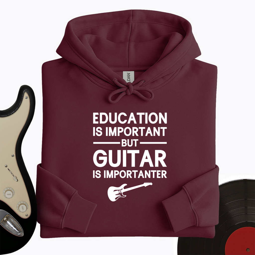 Education Is Important But Guitar Is Importanter Hoodie product image 2