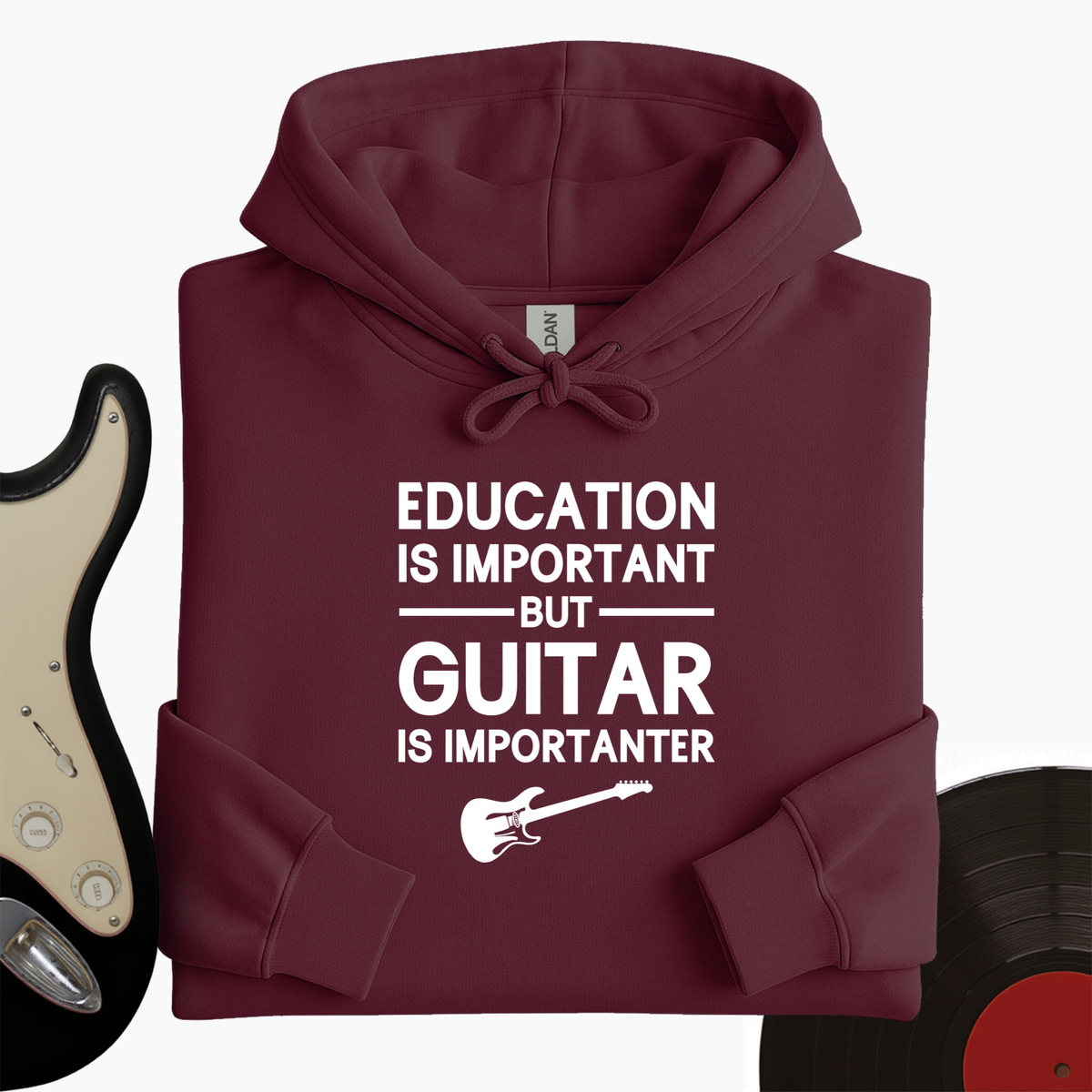 Education Is Important But Guitar Is Importanter Hoodie product image 2