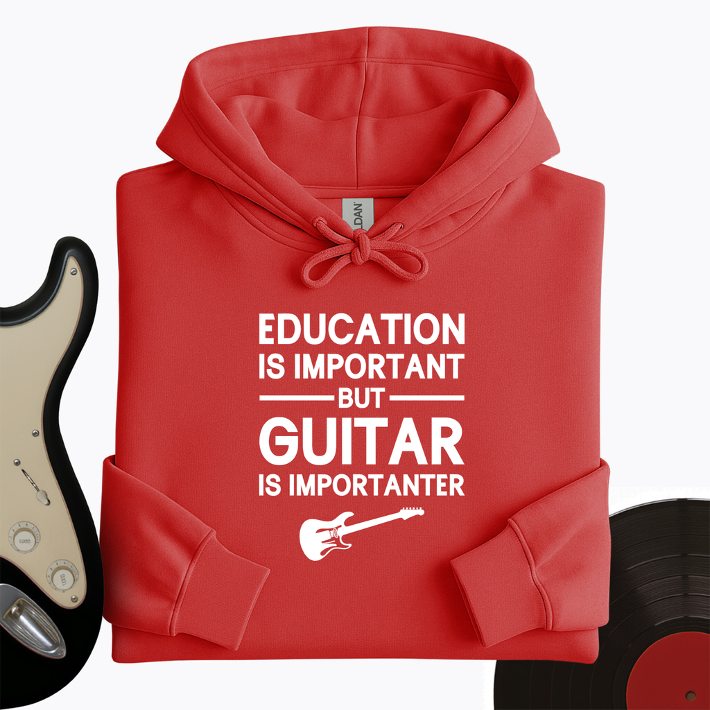 Education Is Important But Guitar Is Importanter Hoodie product image 7