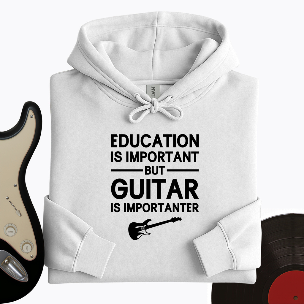 Education Is Important But Guitar Is Importanter Hoodie product image 5