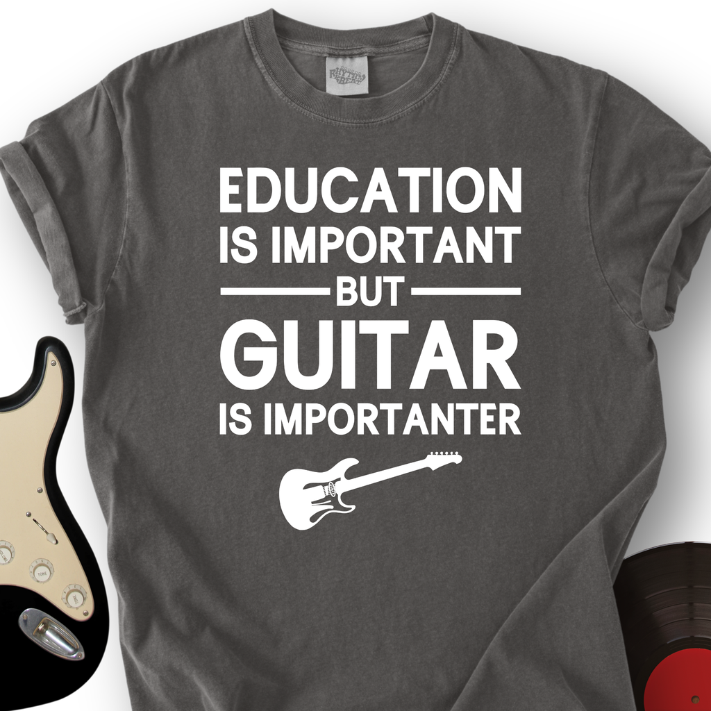 Education Is Important But Guitar Is Importanter T-Shirt product image 1