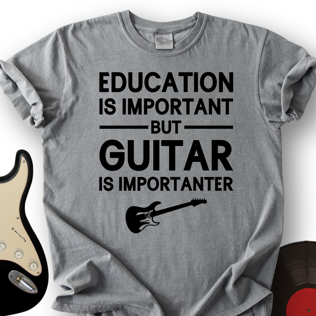 Education Is Important But Guitar Is Importanter T-Shirt product image 4