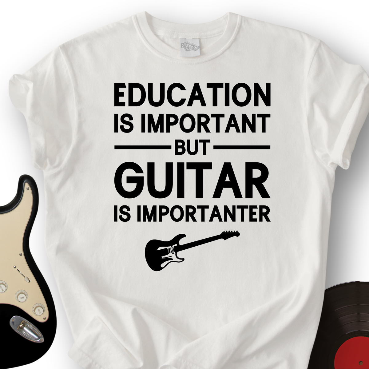 Education Is Important But Guitar Is Importanter T-Shirt product image 5