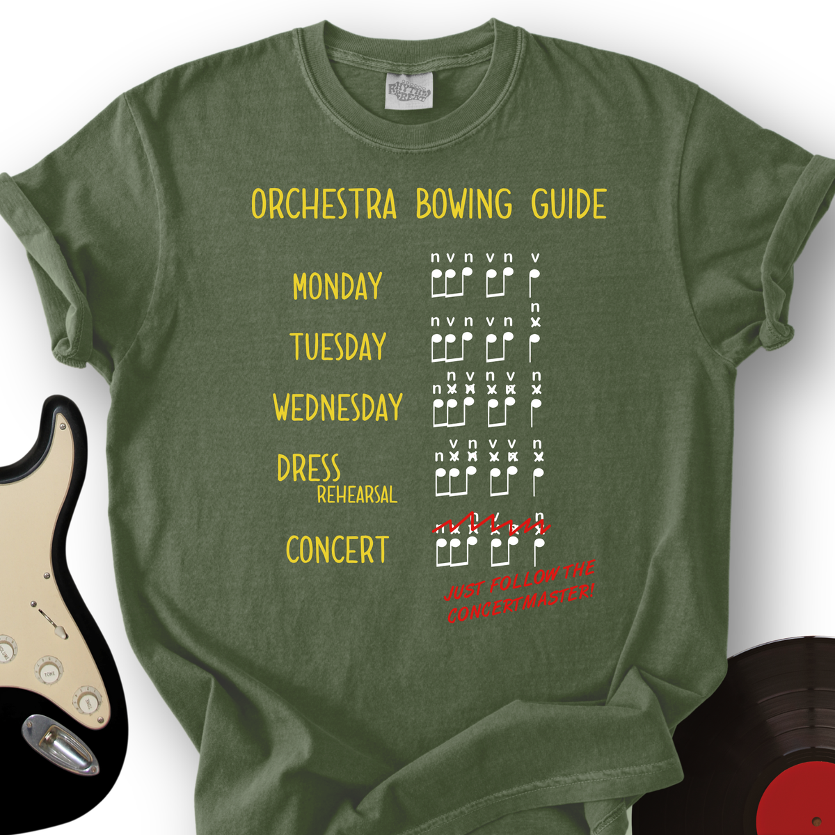 Orchestra Bowing Guide T-Shirt product image 4