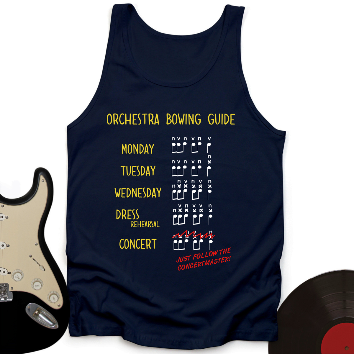 Orchestra Bowing Guide Tank Top