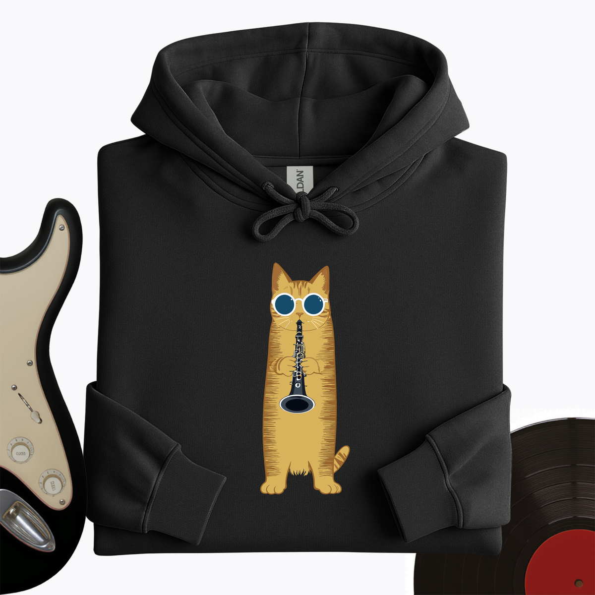 Cat Playing The Clarinet Hoodie product image 6
