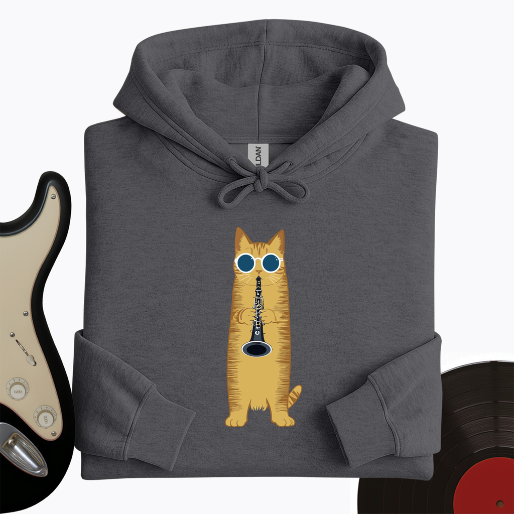 Cat Playing The Clarinet Hoodie product image 1