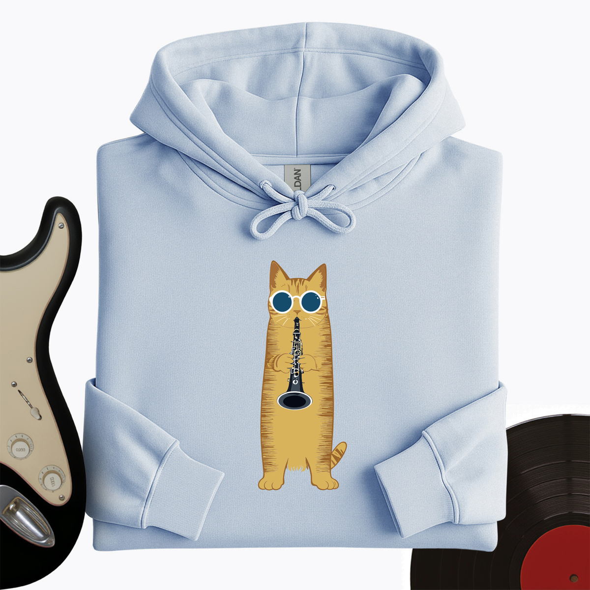 Cat Playing The Clarinet Hoodie product image 10